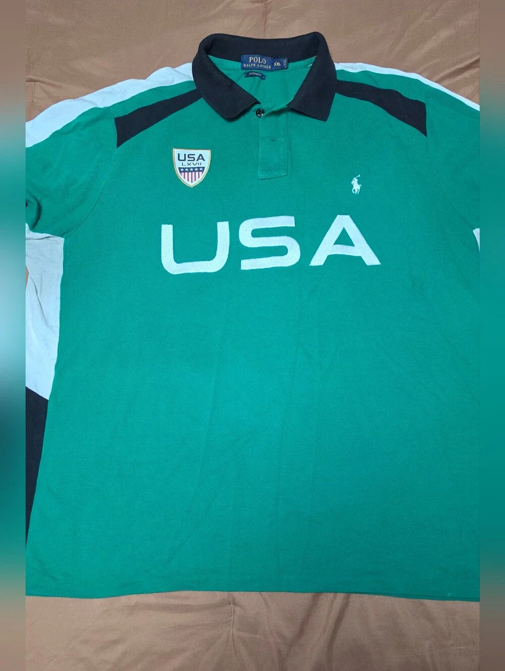 Ralph Lauren Green and Black Polo Shirt